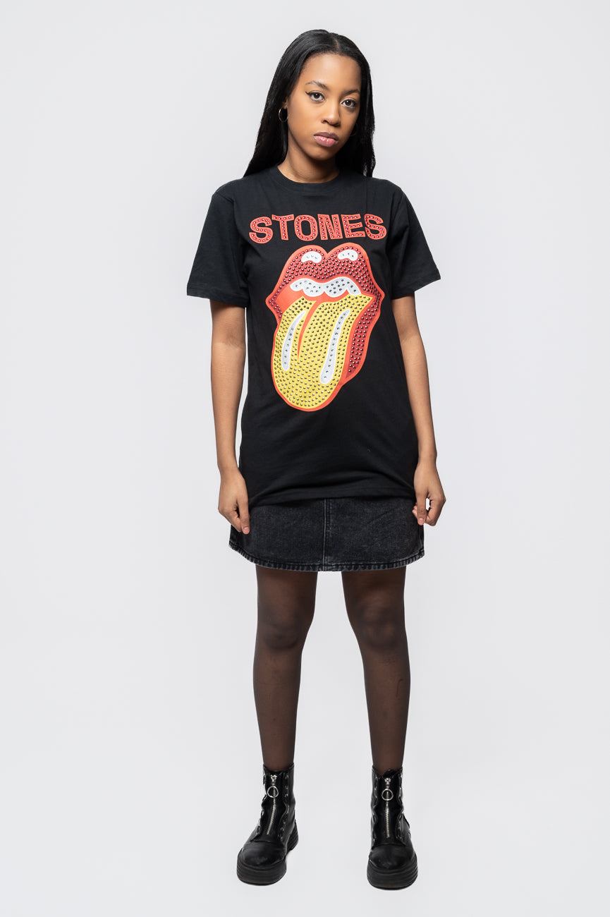 The Rolling Stones Diamante Tongue T Shirt product image 2