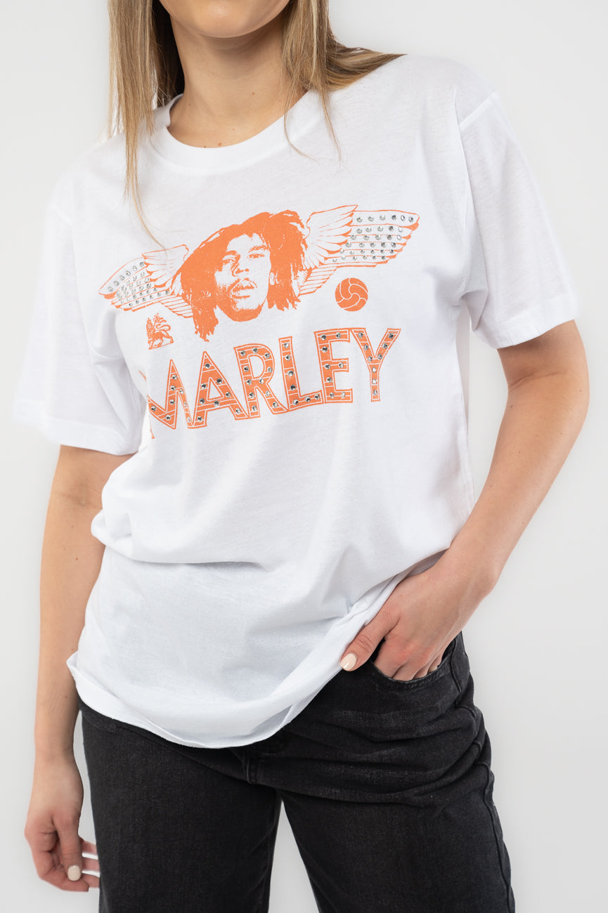 Bob Marley Diamante Wings T Shirt product image 3