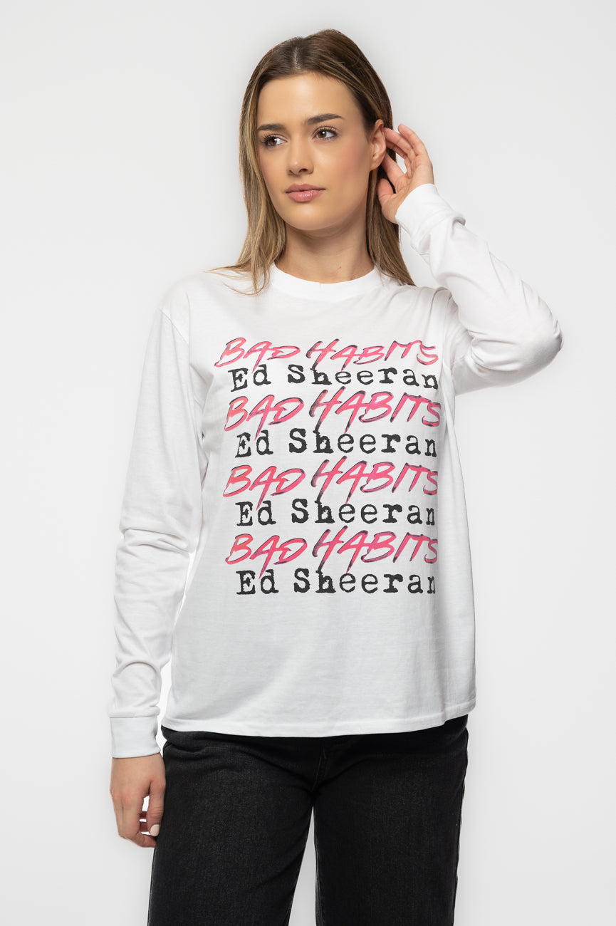Ed Sheeran Bad Habits Long Sleeve T Shirt product image 1