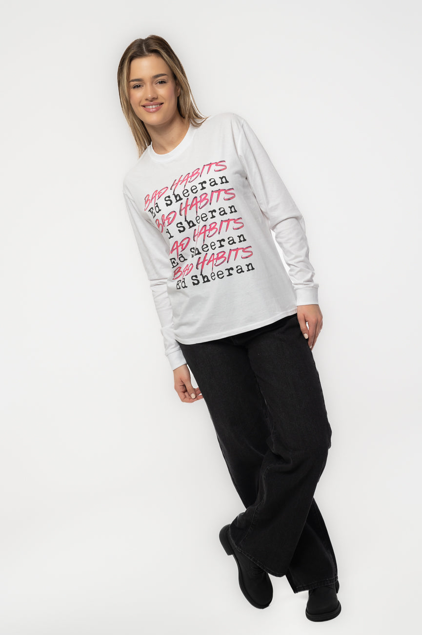 Ed Sheeran Bad Habits Long Sleeve T Shirt product image 5