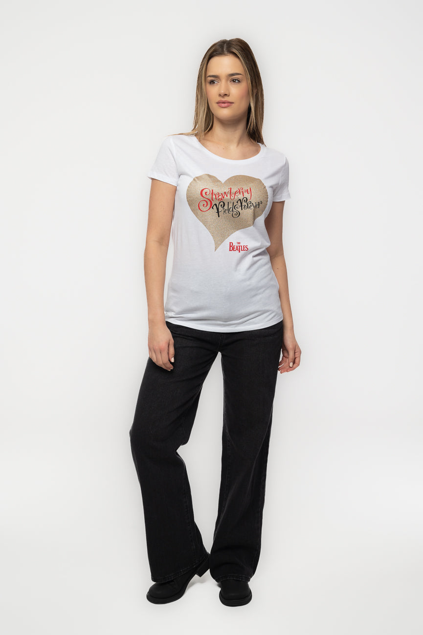 The Beatles Strawberry Fields Glitter Skinny Fit T Shirt product image 2