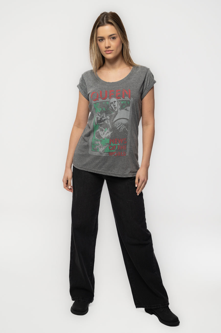 Queen News of the World Burnout T Shirt product image 2