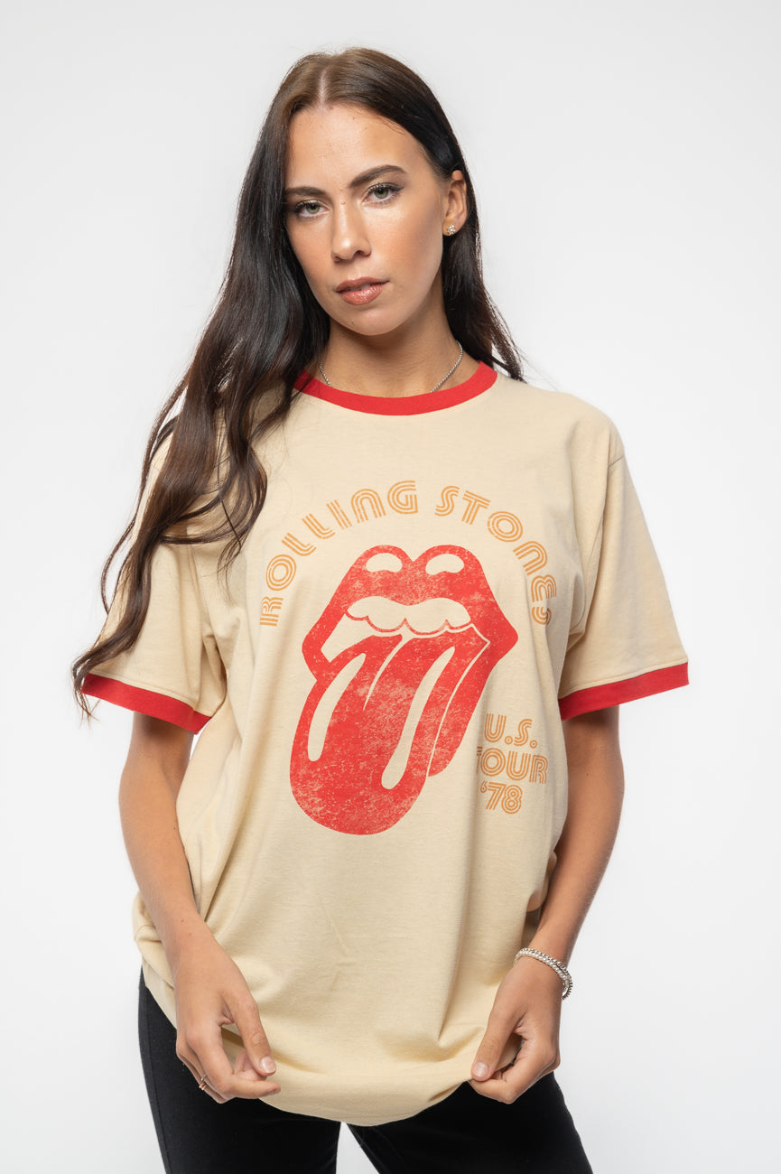 The Rolling Stones US Tour 78 Ringer T Shirt product image 1