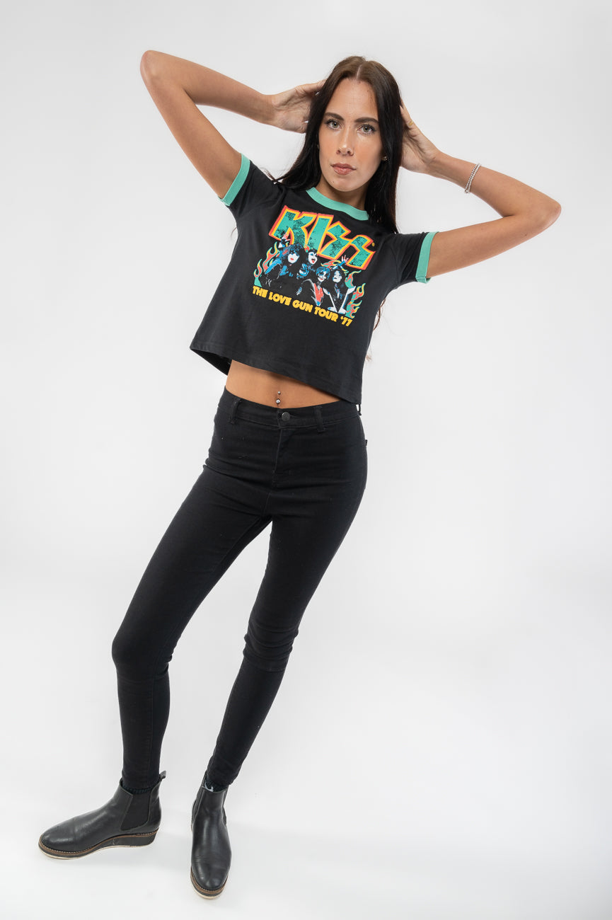 Kiss Love Gun Tour Ringer Crop Top product image 5