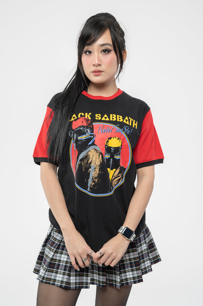 Black Sabbath Never Say Die Ringer T Shirt product image 1