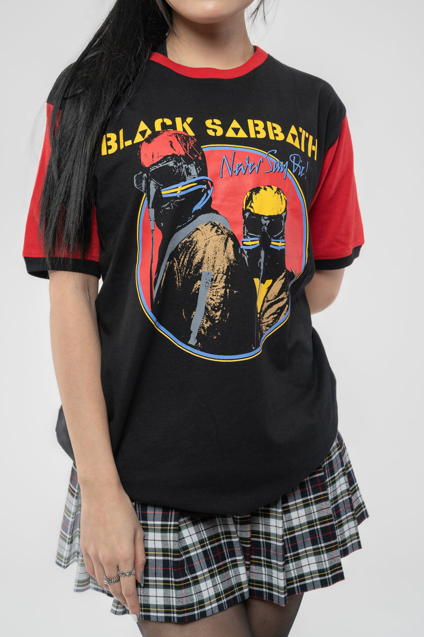 Black Sabbath Never Say Die Ringer T Shirt product image 3
