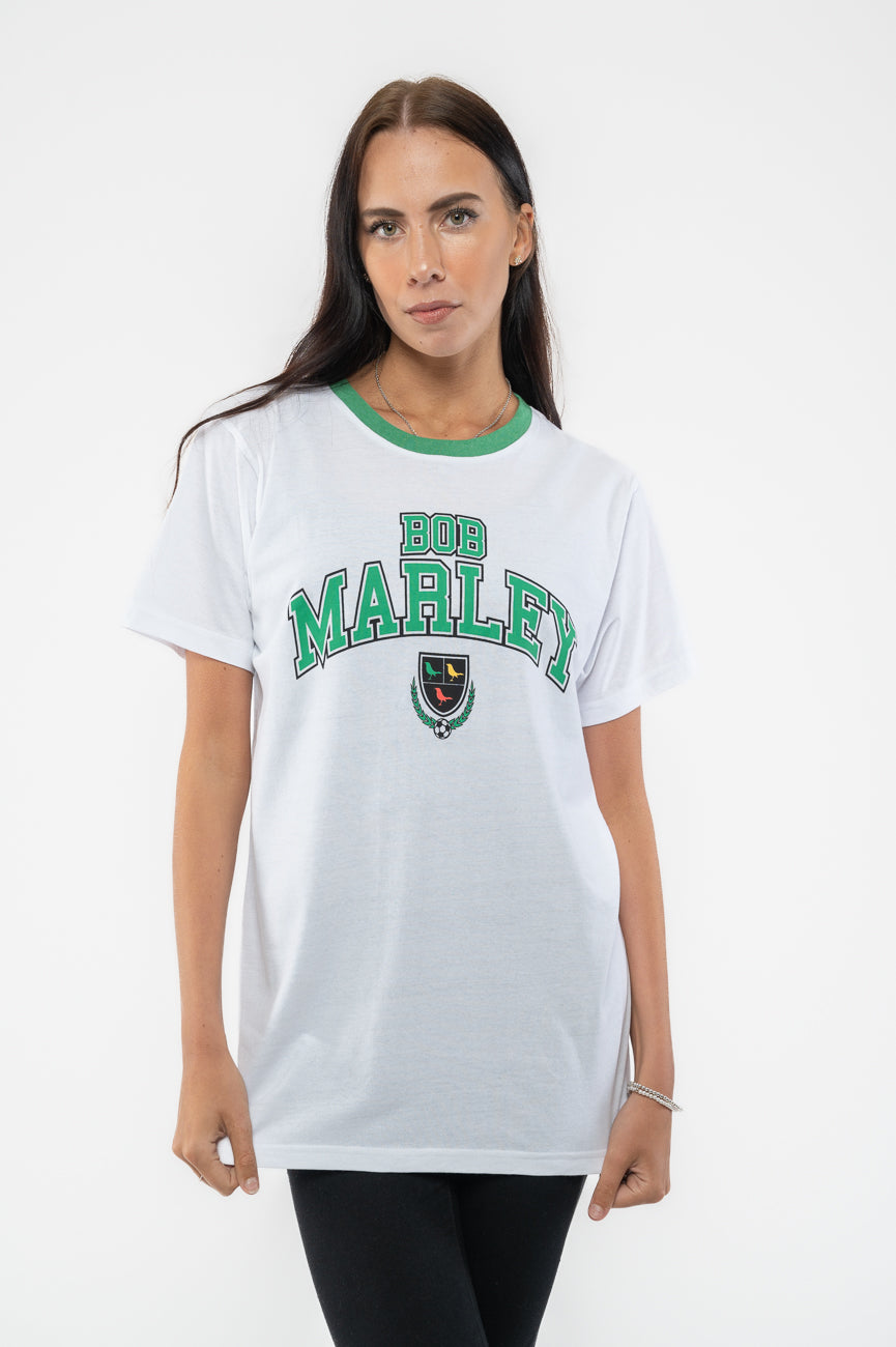 Bob Marley Collegiate Crest Ringer T Shirt product image 1