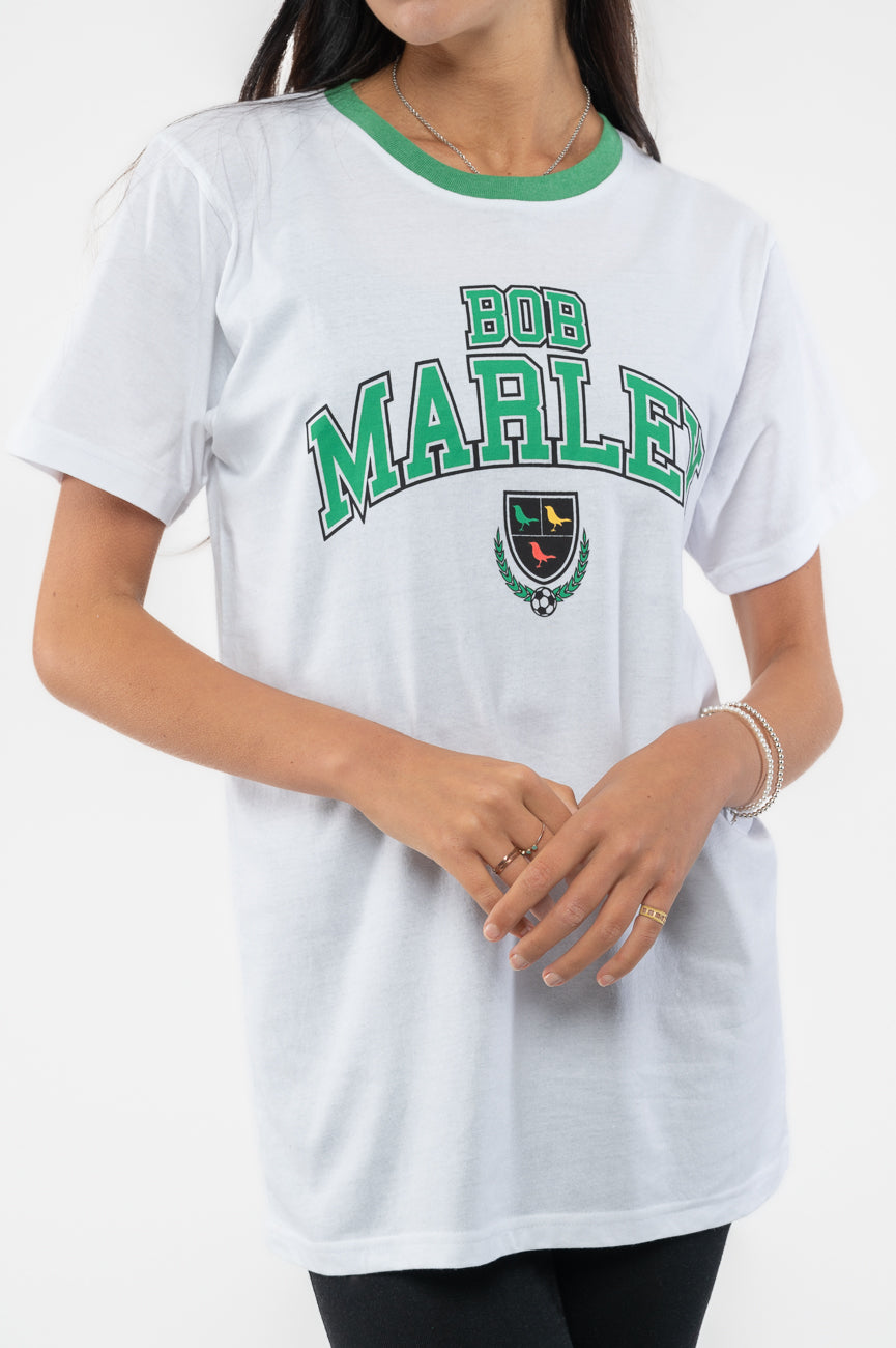 Bob Marley Collegiate Crest Ringer T Shirt product image 3
