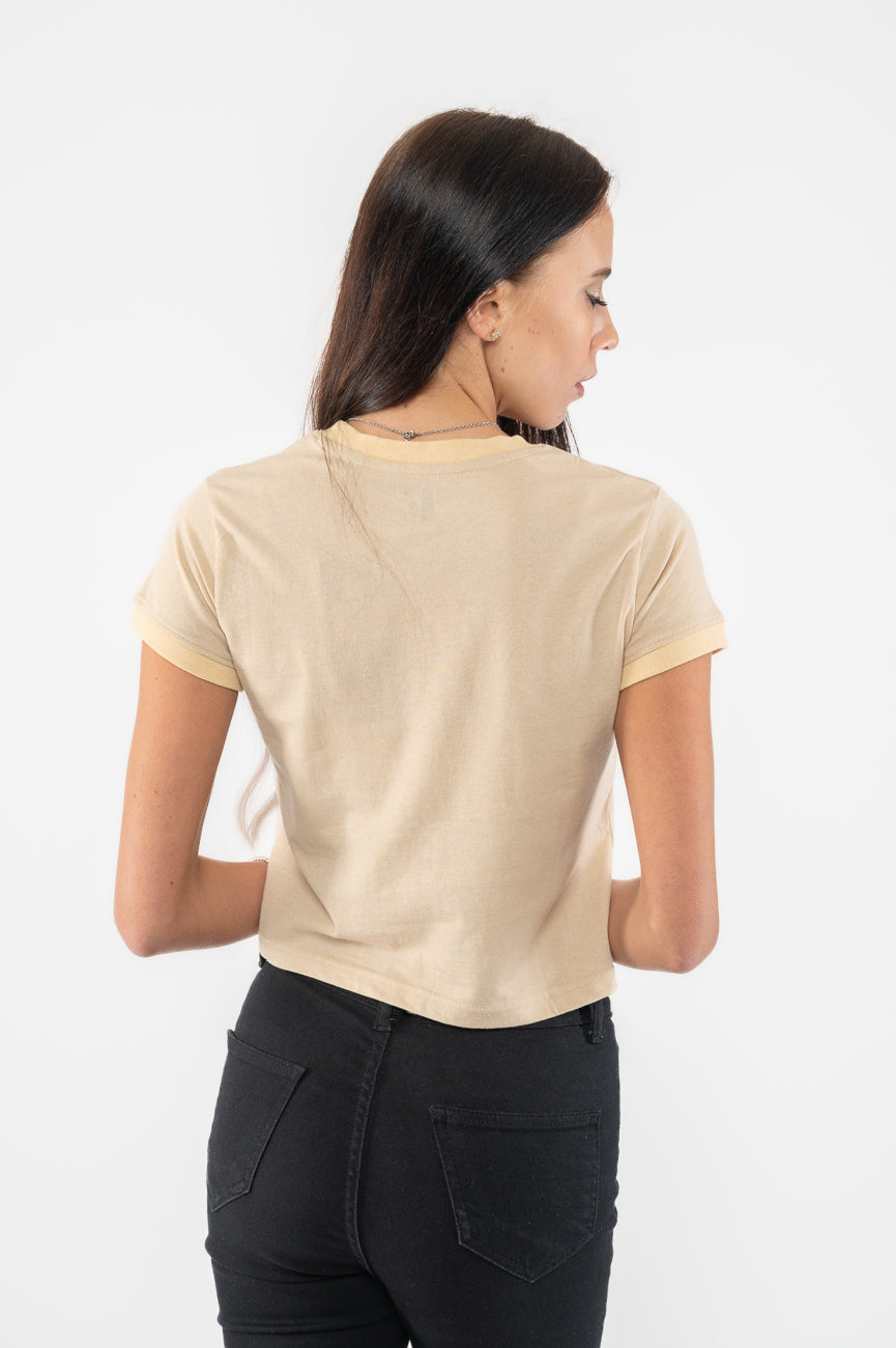 Elton John Retro Text Ringer Crop Top product image 4