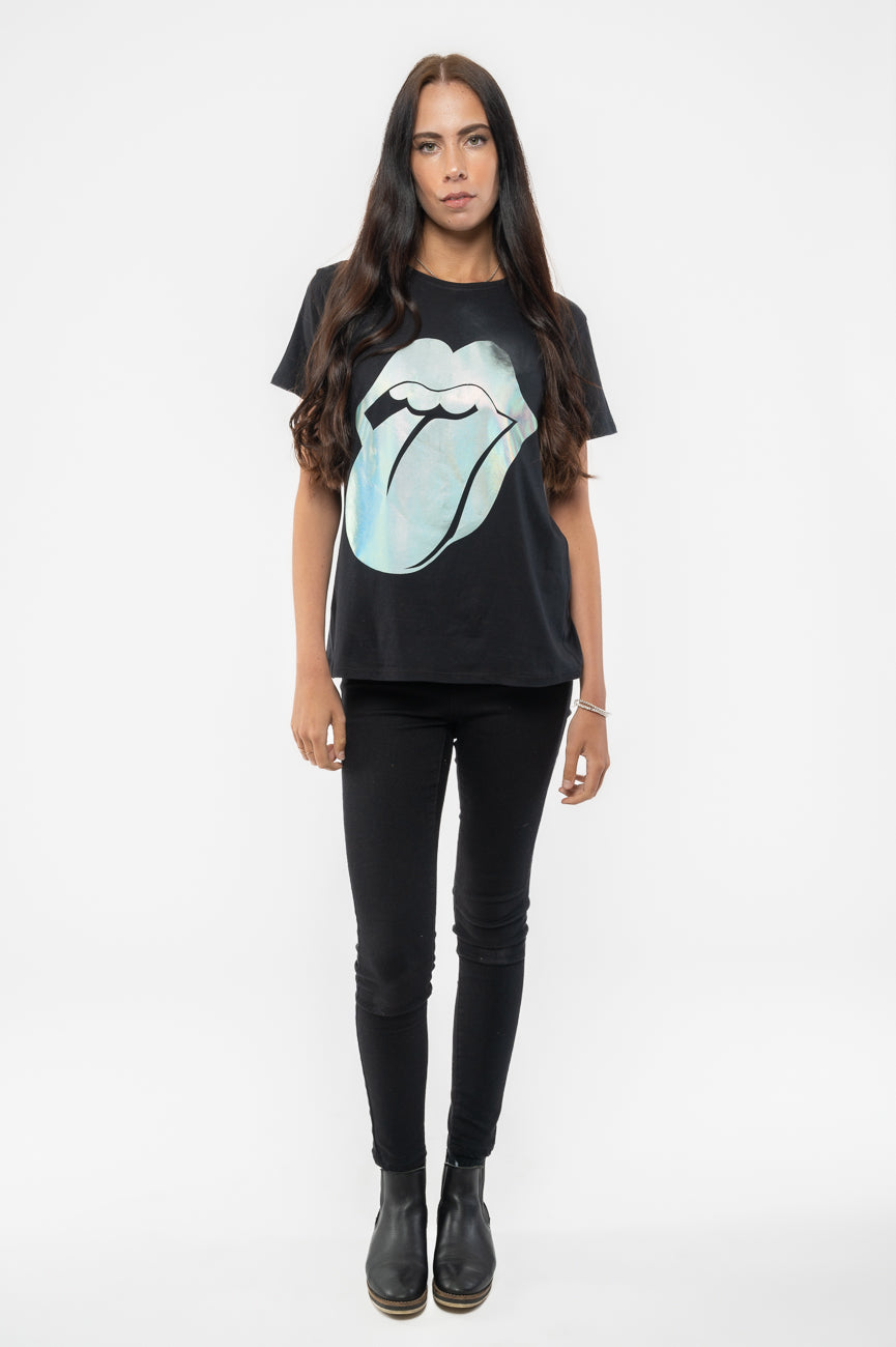 The Rolling Stones Hologram Foil Tongue Skinny Fit T Shirt product image 2