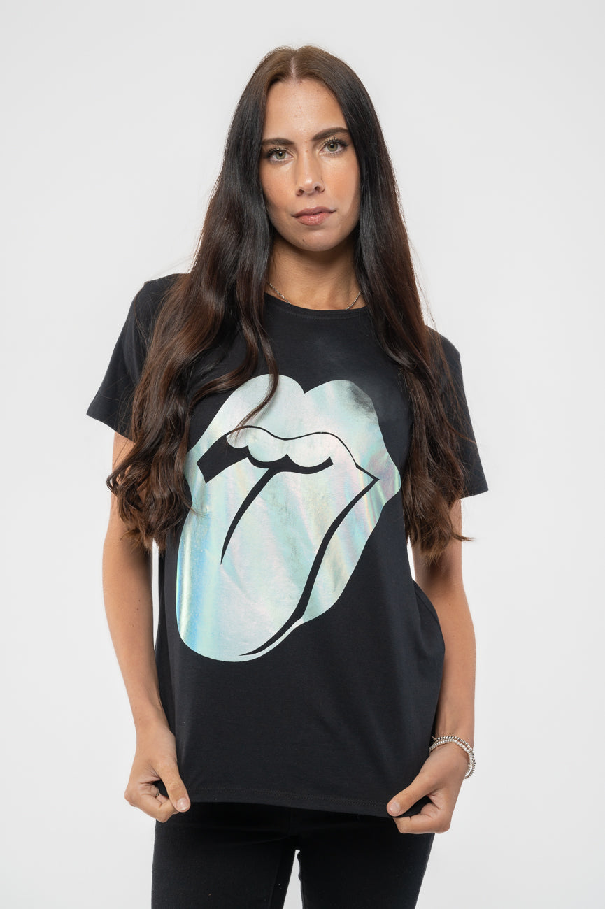 The Rolling Stones Hologram Foil Tongue Skinny Fit T Shirt product image 1