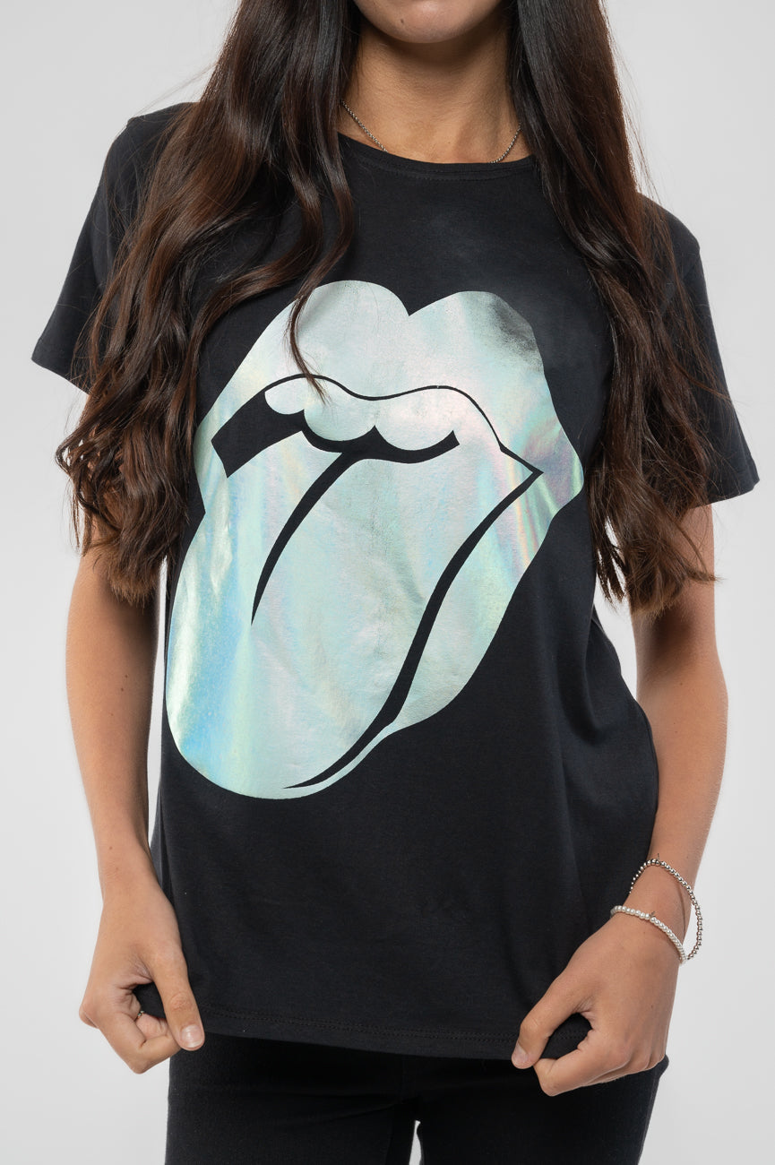 The Rolling Stones Hologram Foil Tongue Skinny Fit T Shirt product image 3