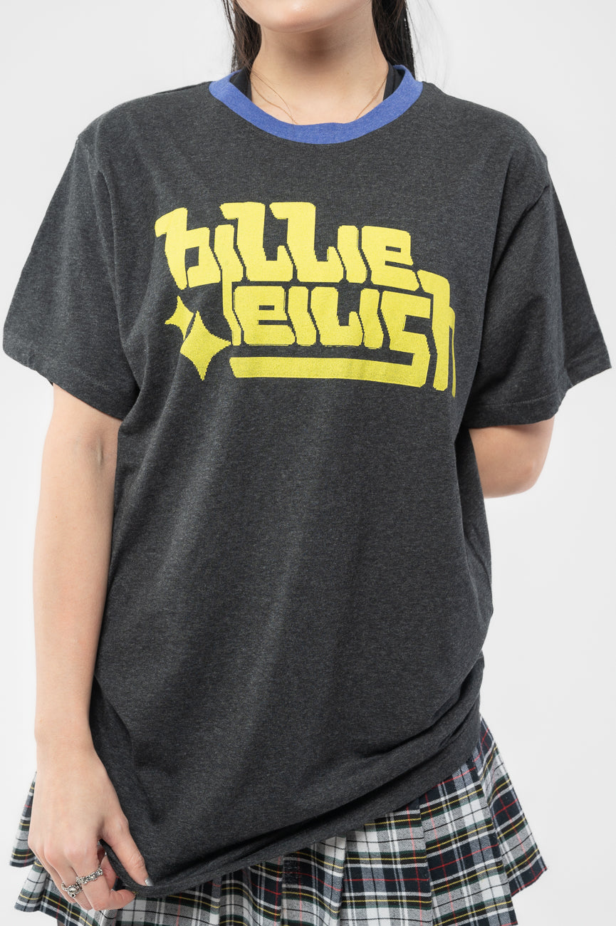 Billie Eilish Neon Green Logo Ringer T Shirt product image 3
