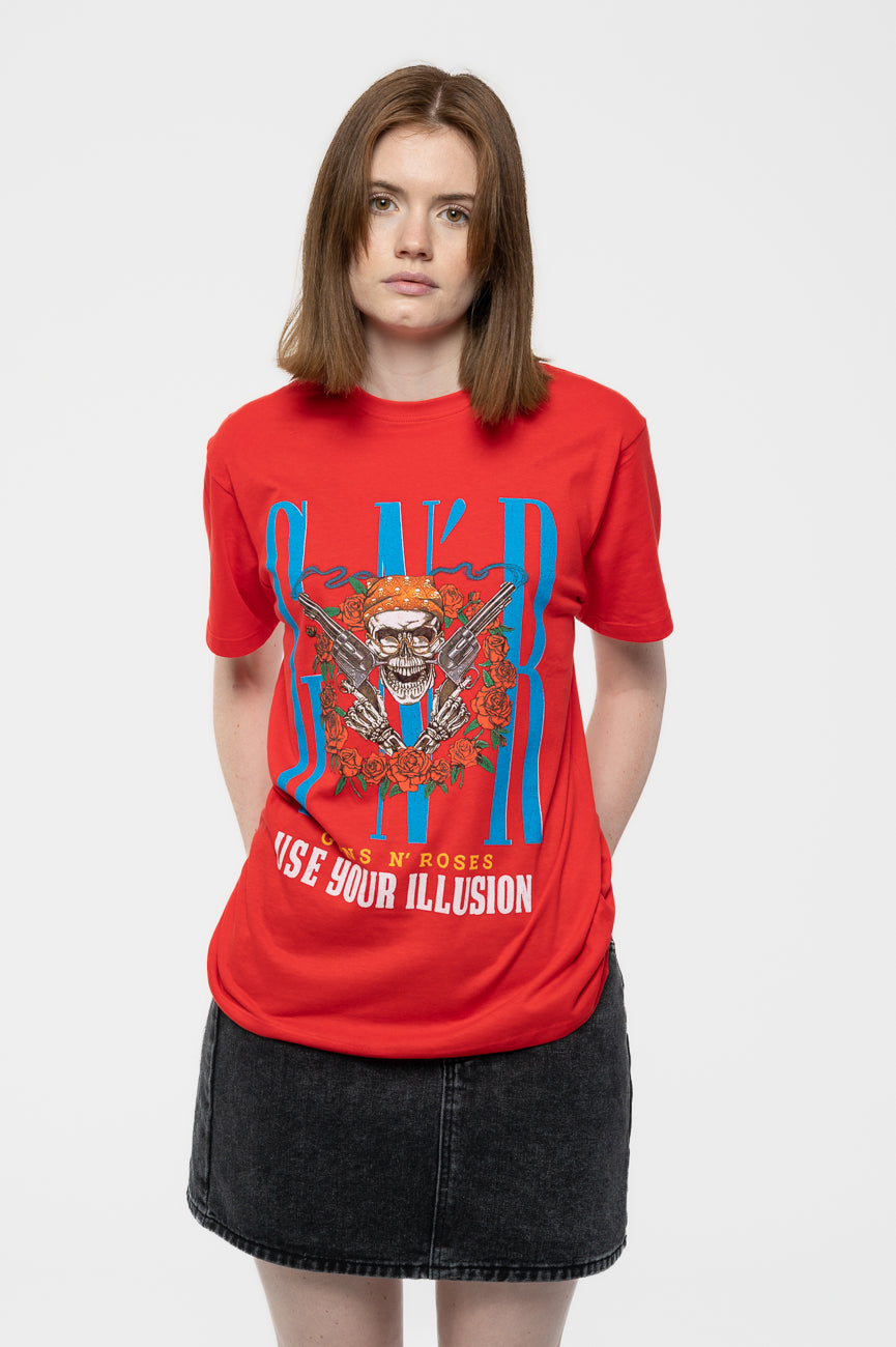 Guns N' Roses Bandana Skull T Shirt product image 1