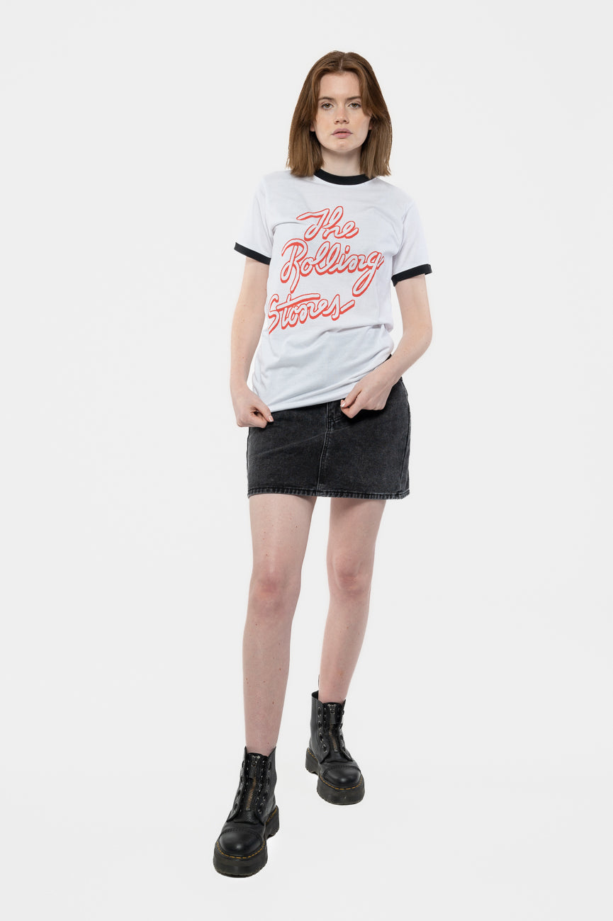 The Rolling Stones Signature Band Logo Ringer T Shirt product image 2