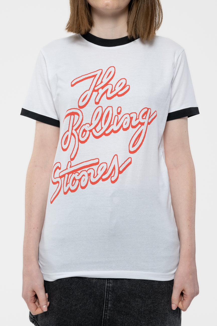 The Rolling Stones Signature Band Logo Ringer T Shirt product image 3
