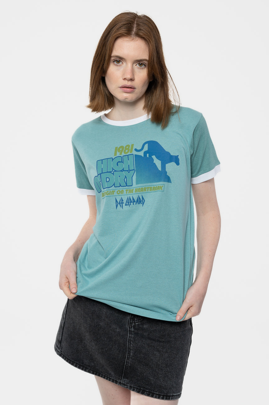 Def Leppard High N Dry Ringer T Shirt product image 1