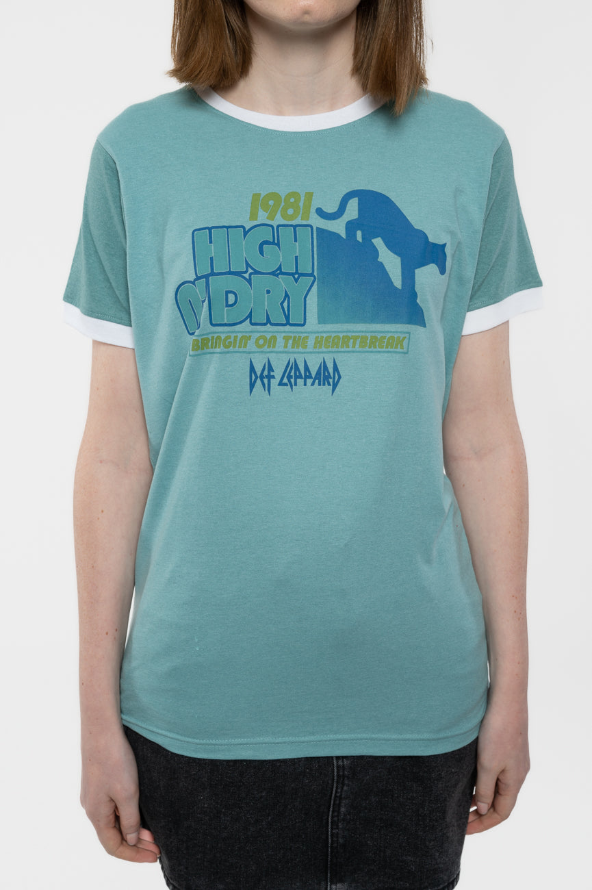 Def Leppard High N Dry Ringer T Shirt product image 3