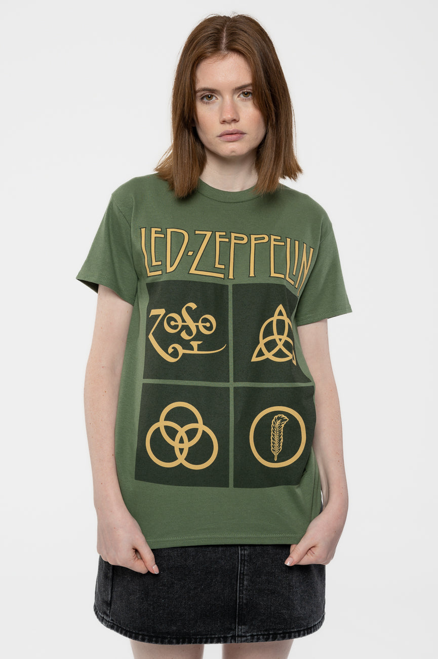 Led Zeppelin Gold Symbols T Shirt product image 1