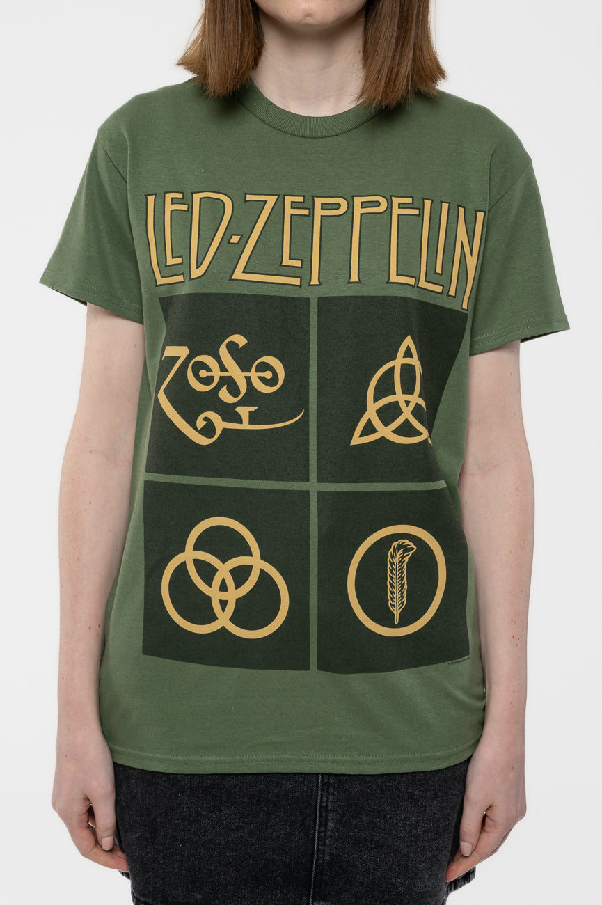 Led Zeppelin Gold Symbols T Shirt product image 3