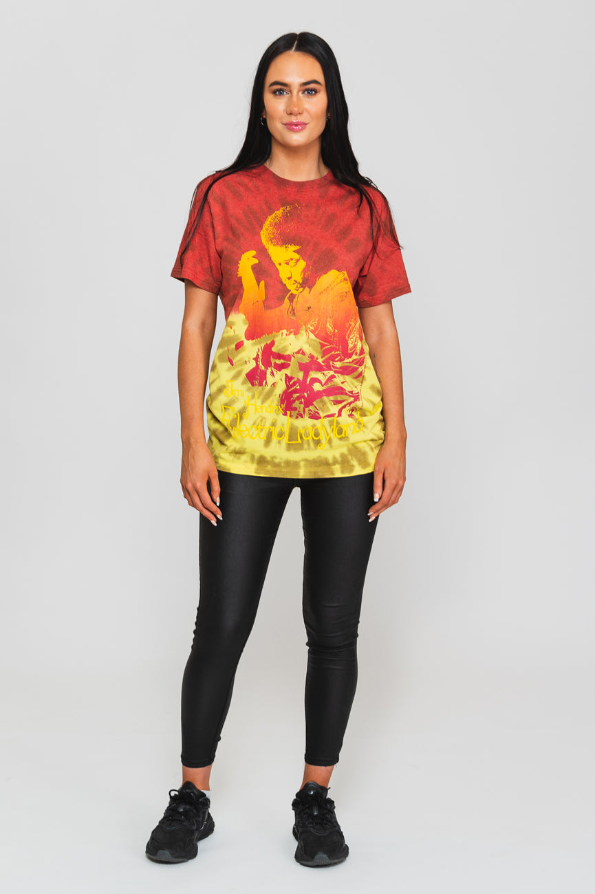 Jimi Hendrix Electric Ladyland Dip Dye T Shirt product image 2