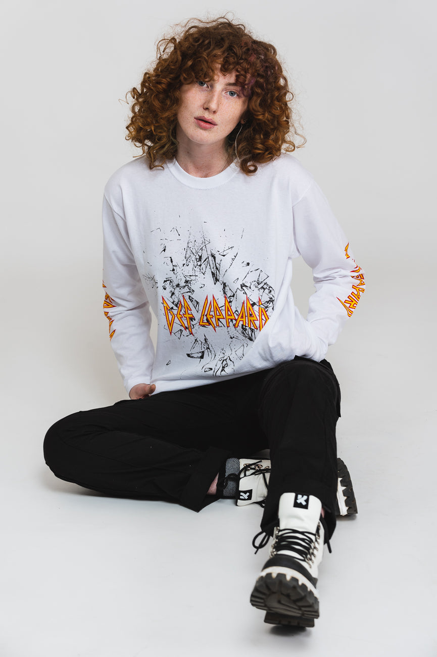 Def Leppard Shatter Band Logo Long Sleeve product image 5