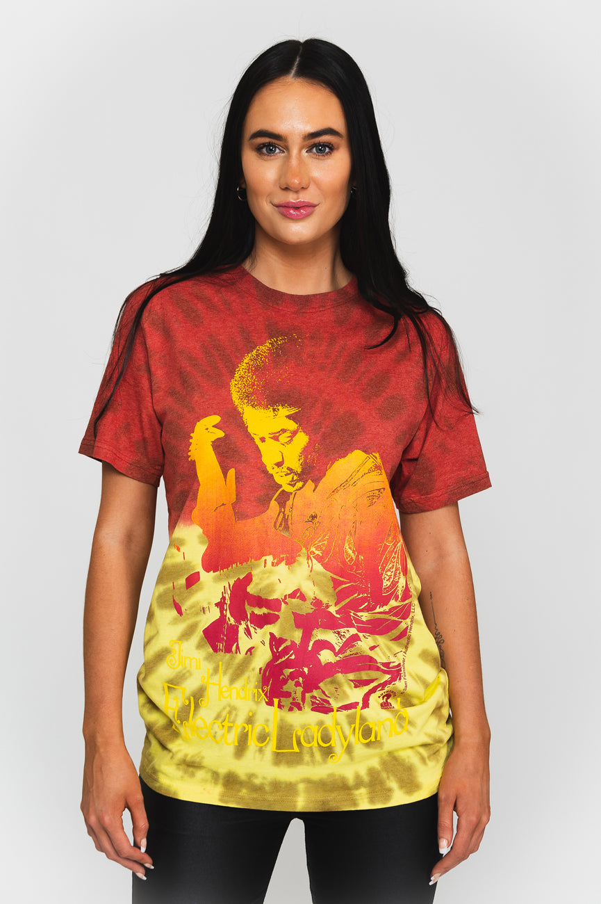 Jimi Hendrix Electric Ladyland Dip Dye T Shirt product image 1