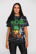 Bob Marley Smoke Gradient Logo Dip Dye T Shirt product image 1