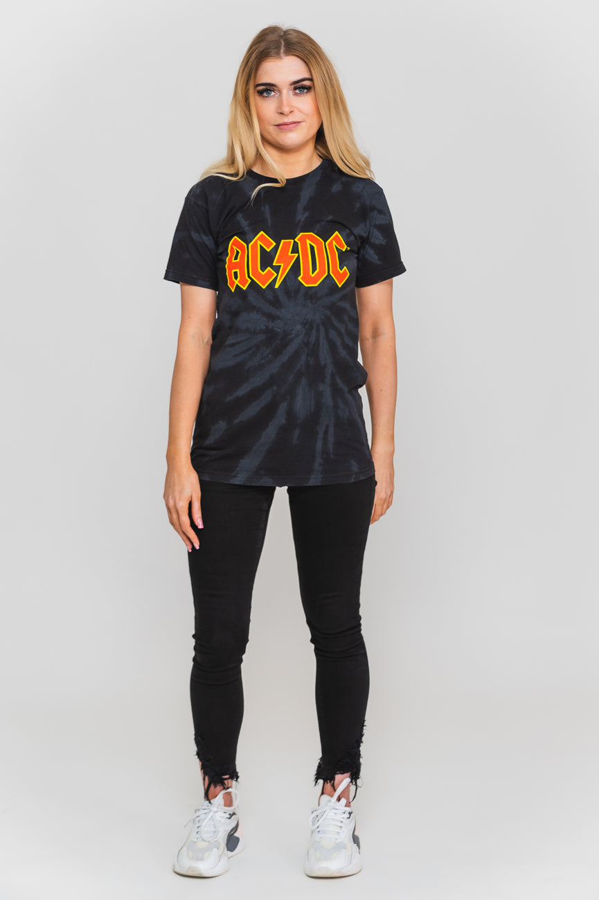 AC/DC Classic Band Logo Dip Dye T Shirt product image 2