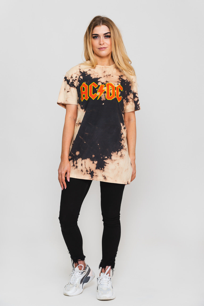 AC/DC Classic Band Logo Dip Dye T Shirt product image 2