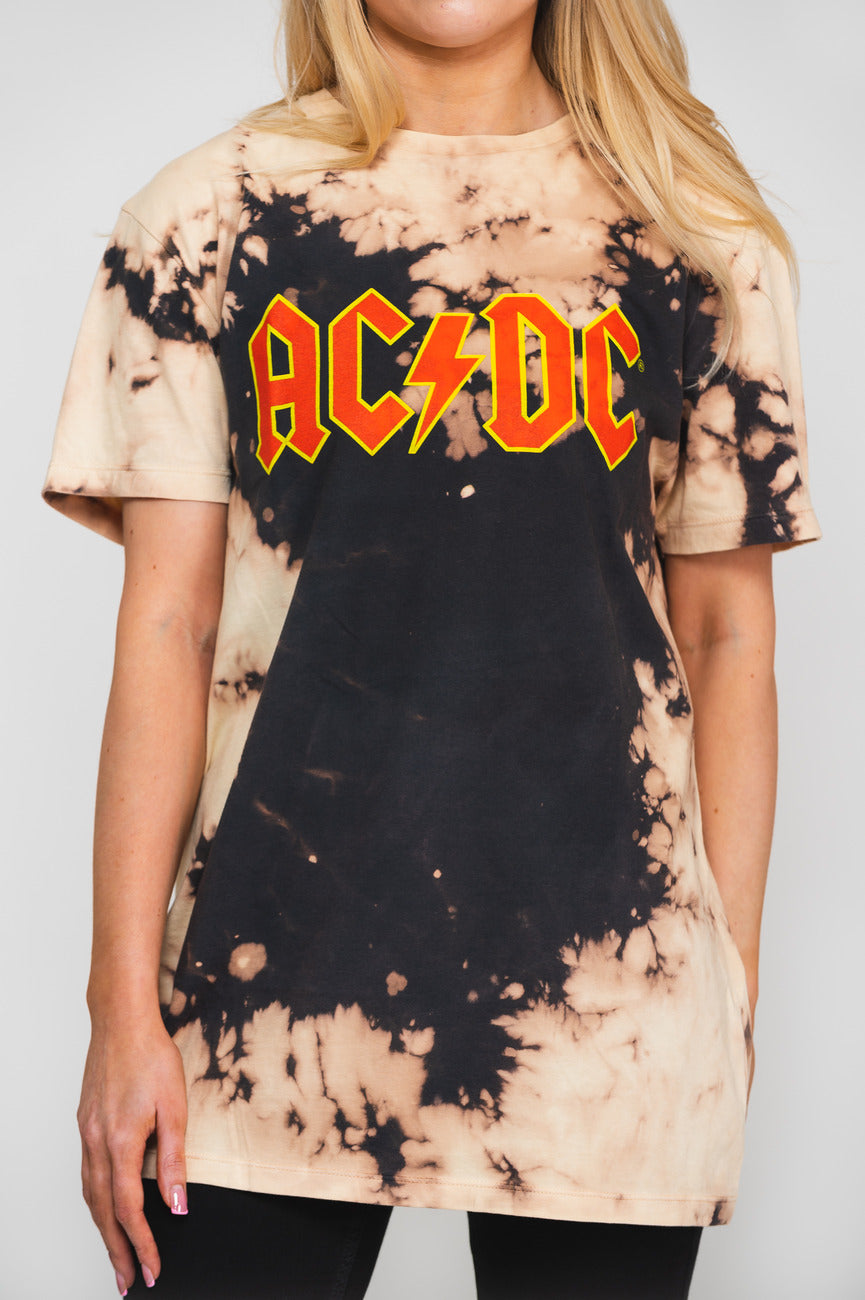 AC/DC Classic Band Logo Dip Dye T Shirt product image 3