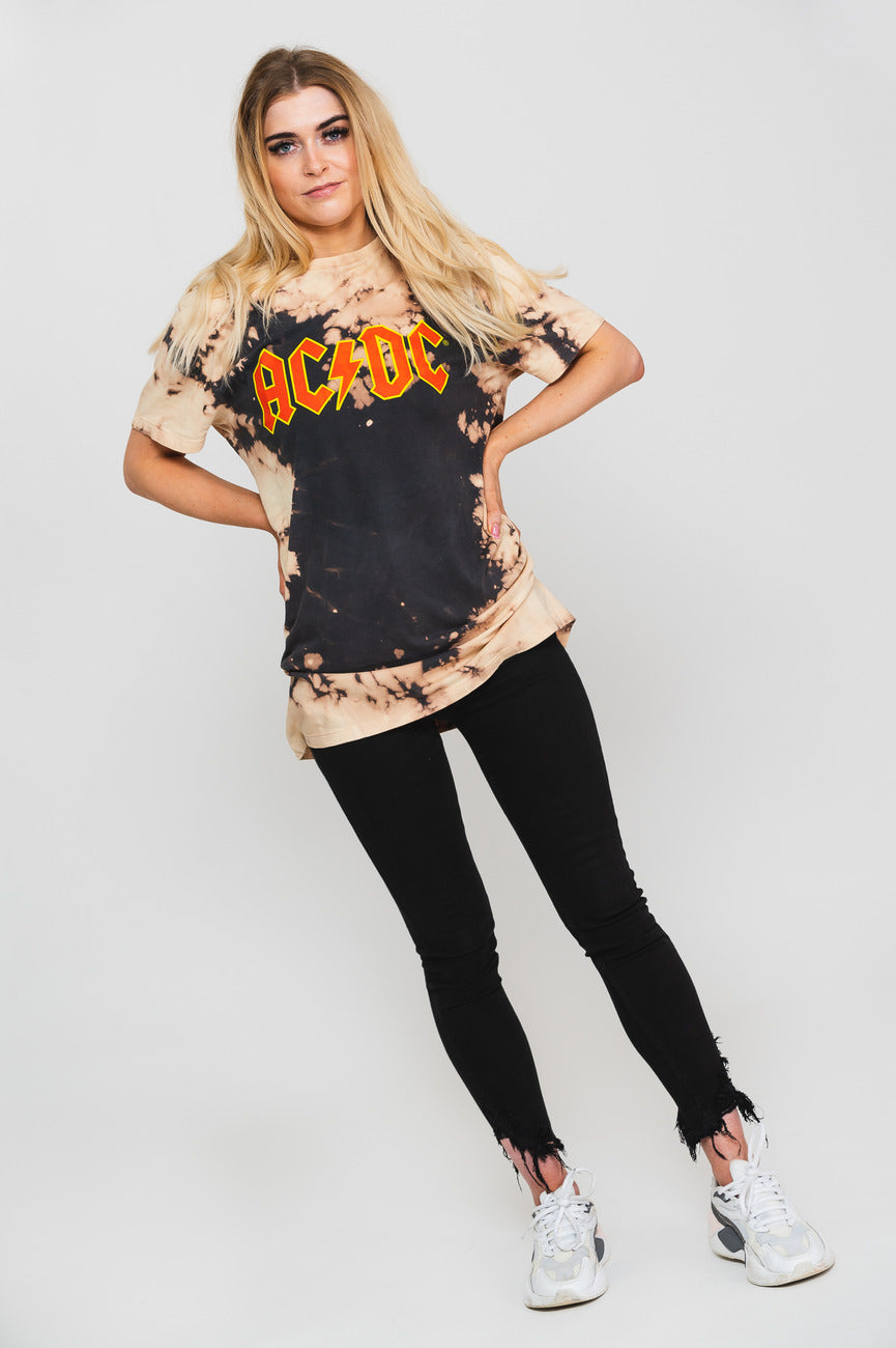 AC/DC Classic Band Logo Dip Dye T Shirt product image 5