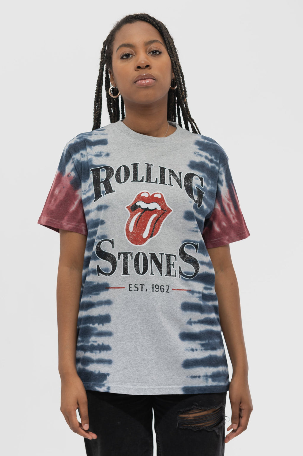 The Rolling Stones Satisfaction Dip Dye Wash T Shirt product image 1