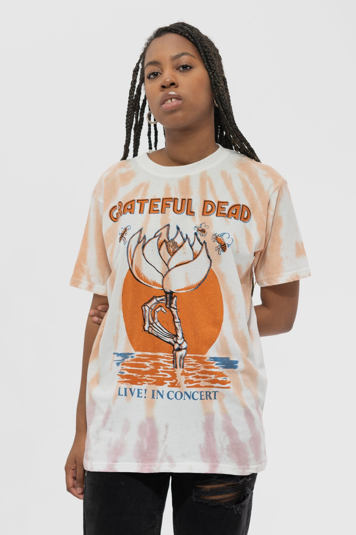 Grateful Dead Sugar Magnolia Dip Dye T Shirt product image 1