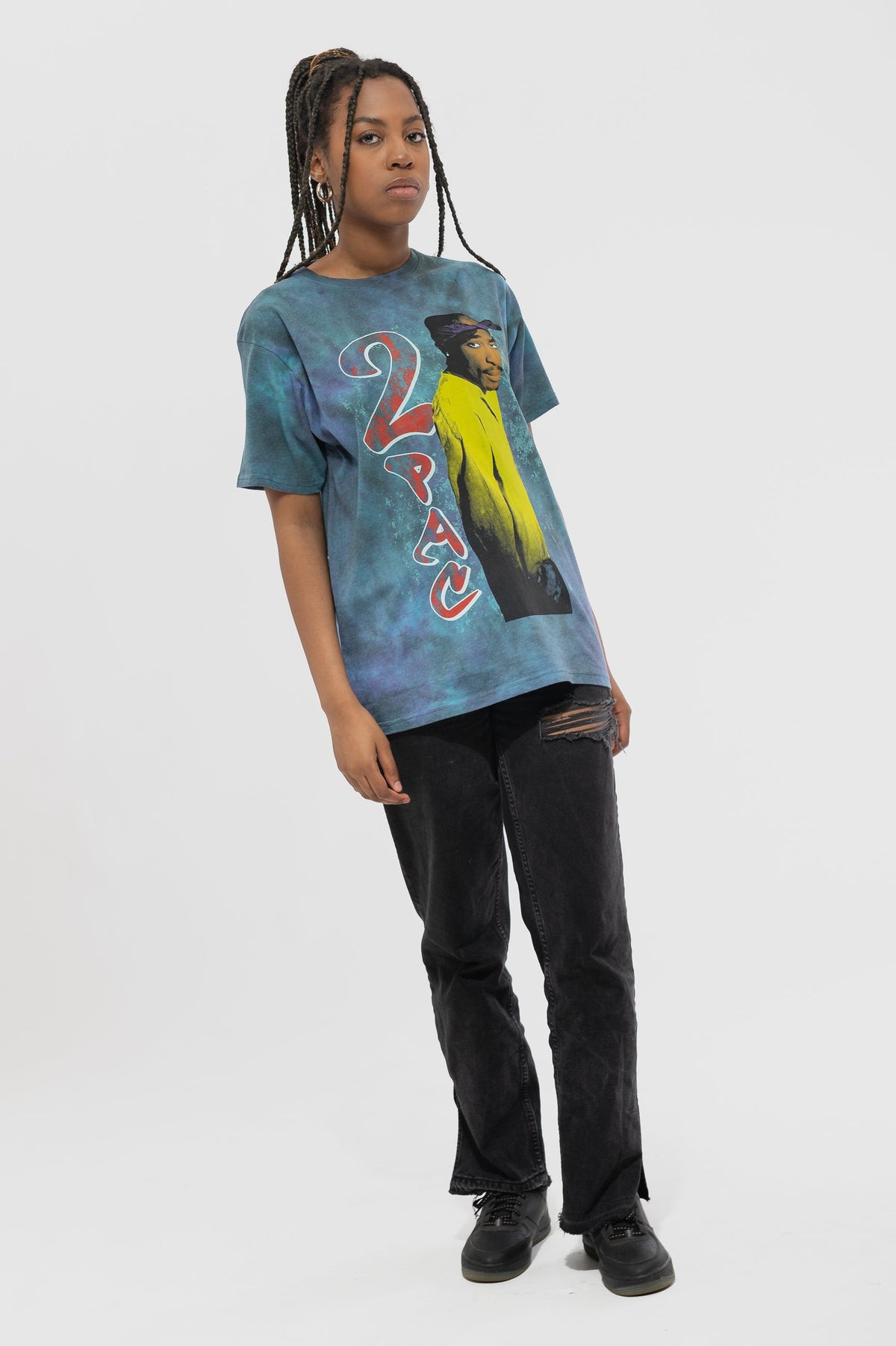 Tupac Vintage 2PAC Dip Dye Wash T Shirt product image 2