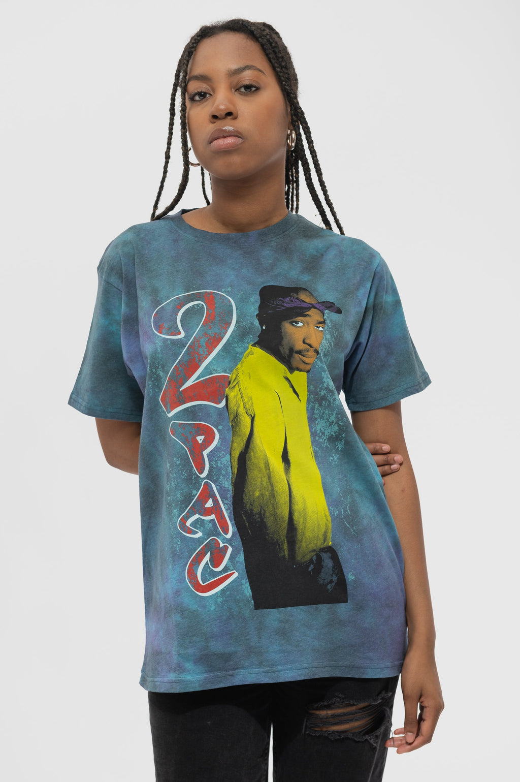 Tupac Vintage 2PAC Dip Dye Wash T Shirt product image 1