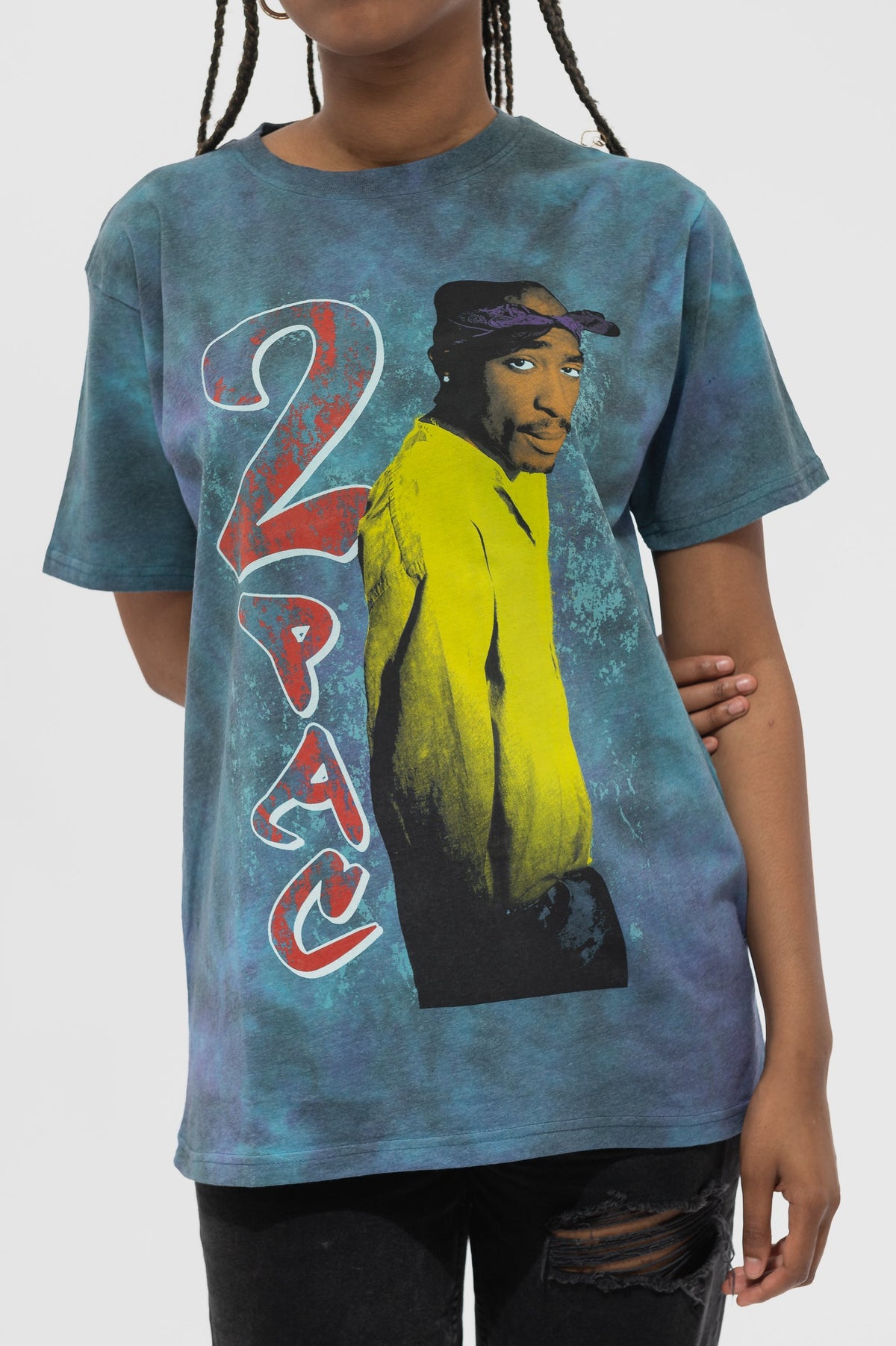 Tupac Vintage 2PAC Dip Dye Wash T Shirt product image 3