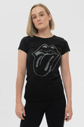 The Rolling Stones Diamante Tongue Skinny T Shirt product image 1