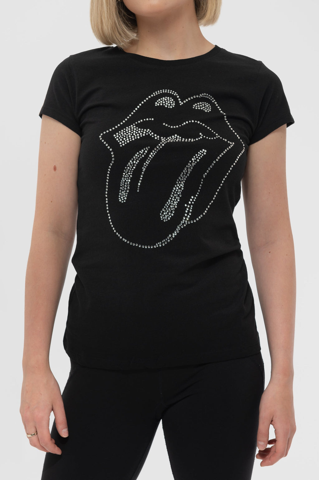 The Rolling Stones Diamante Tongue Skinny T Shirt product image 3