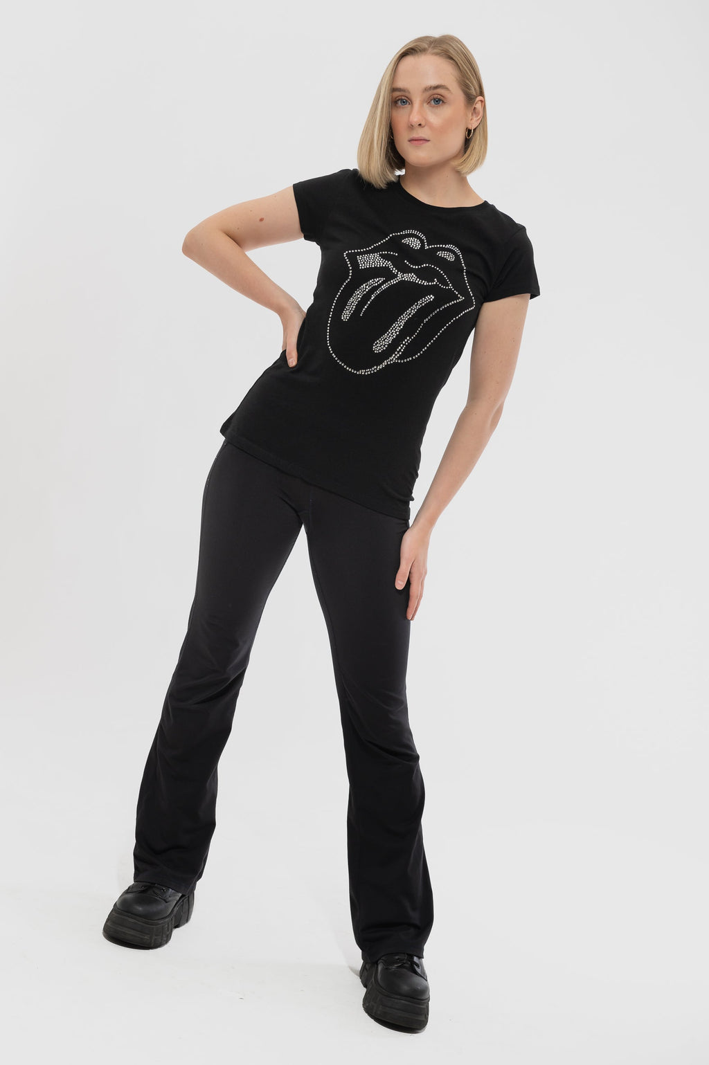 The Rolling Stones Diamante Tongue Skinny T Shirt product image 2