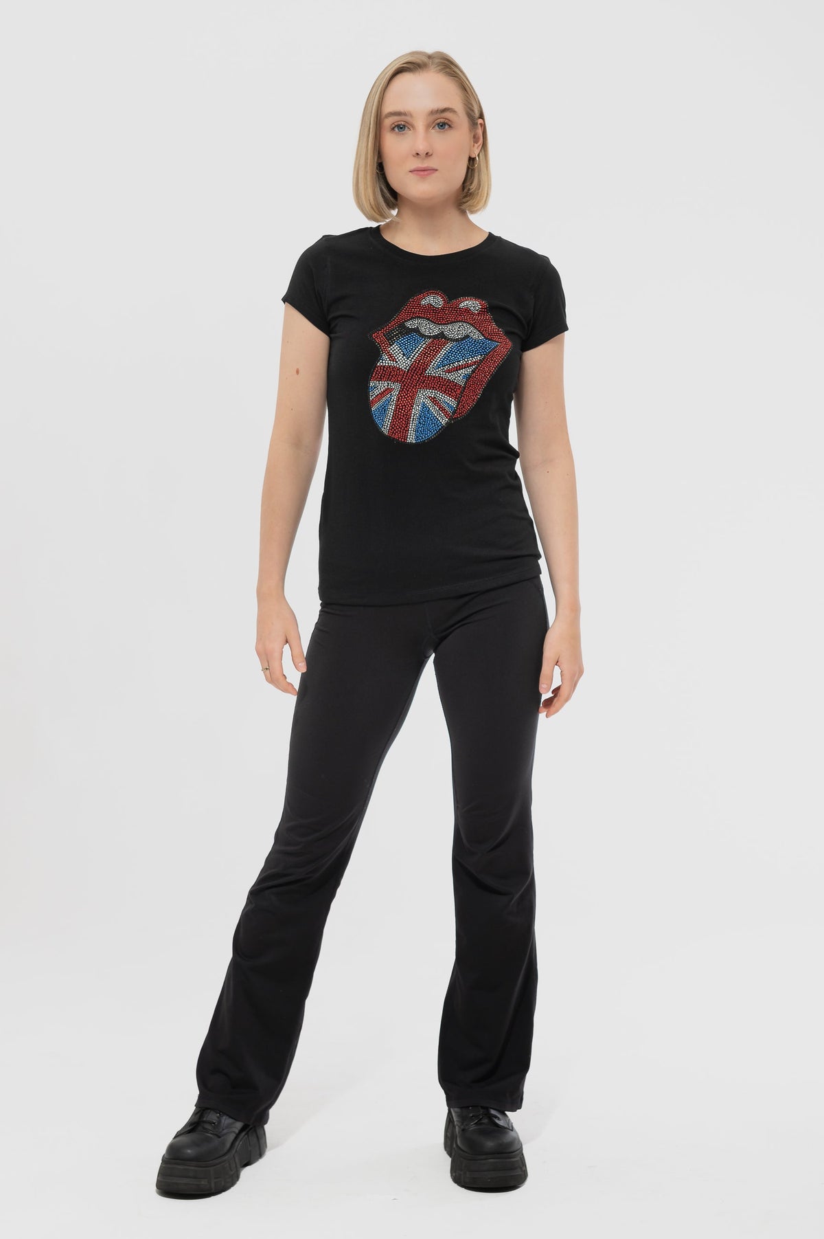 The Rolling Stones Diamante Union Jack Skinny Tee product image 2