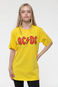 AC/DC Kids Classic Band Logo Yellow T Shirt product image 1