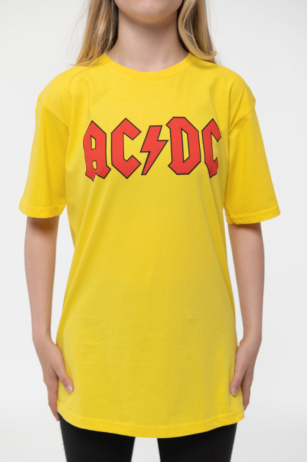 AC/DC Kids Classic Band Logo Yellow T Shirt product image 3