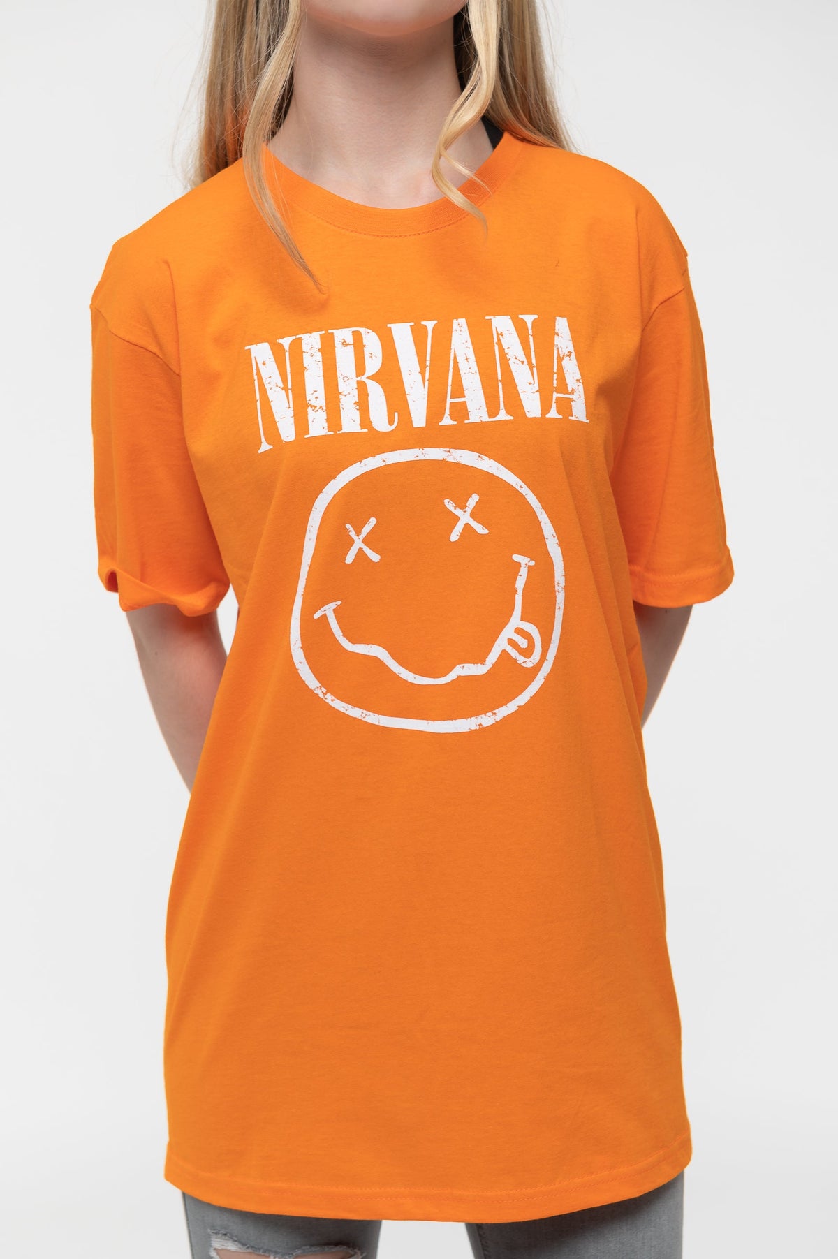 Nirvana Kids White Grunge Smile T Shirt product image 3