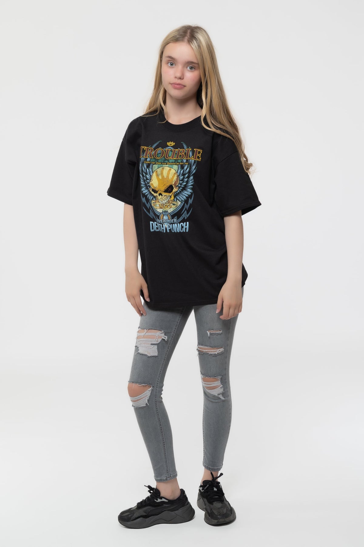 Five Finger Death Punch Kids Trouble T Shirt product image 2