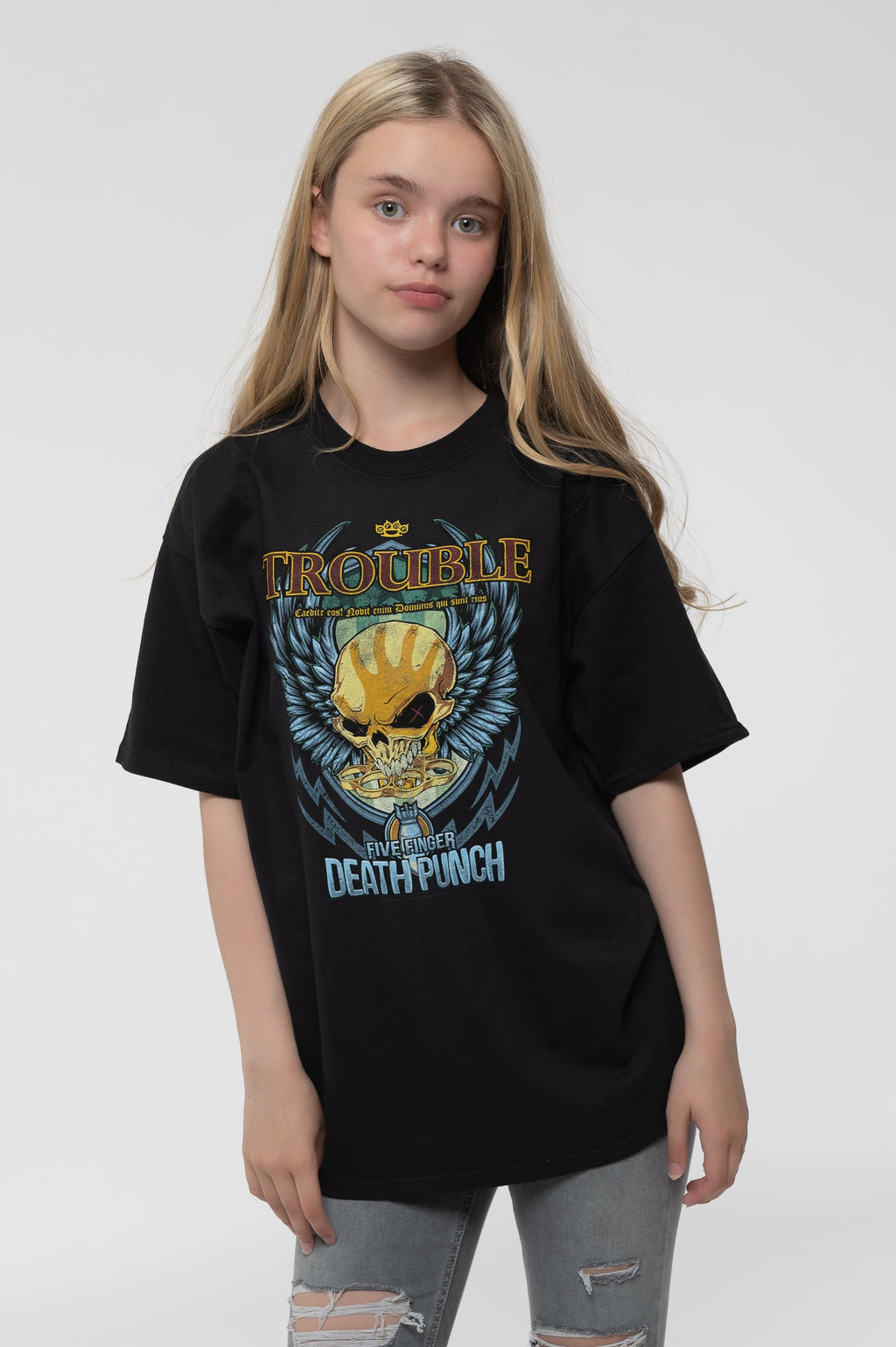 Five Finger Death Punch Kids Trouble T Shirt product image 1