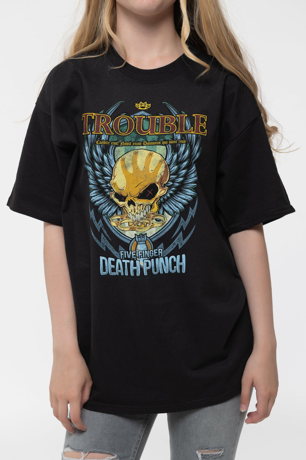 Five Finger Death Punch Kids Trouble T Shirt product image 3