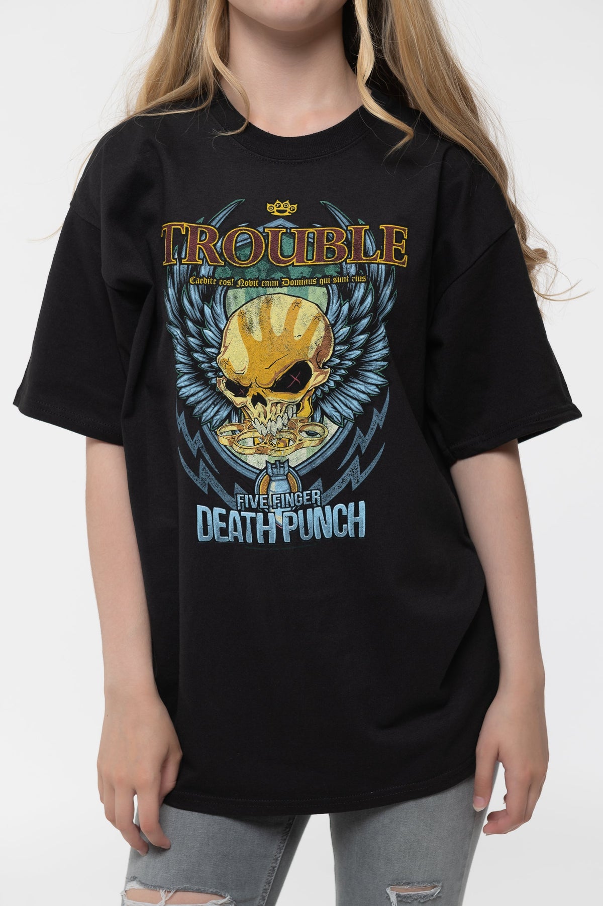 Five Finger Death Punch Kids Trouble T Shirt product image 3