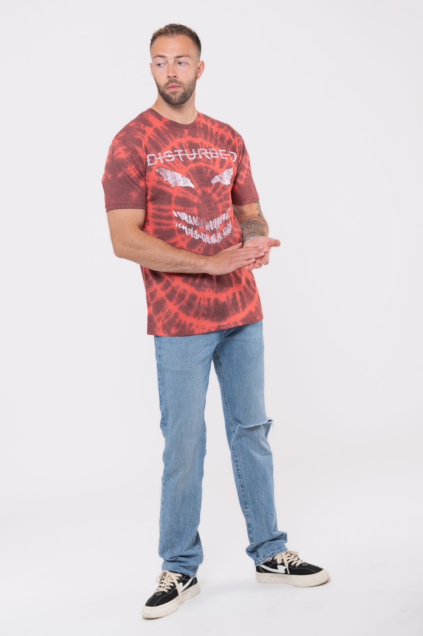 Disturbed Scary Face Dip Dye T Shirt product image 2