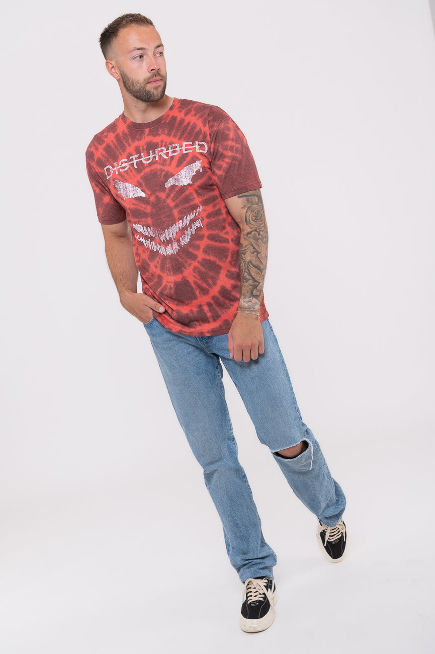 Disturbed Scary Face Dip Dye T Shirt product image 5